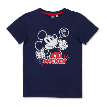 T-shirt blu da bambino con stampa Mickey Mouse, Abbigliamento Sport, SKU c866000011, Immagine 0